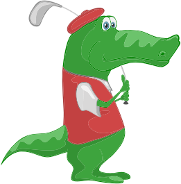 Crocodile-Playing-Golf